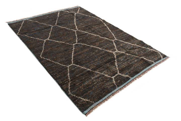 5' 1 x 7' 4 Hand Knotted Moroccan Wool Rug