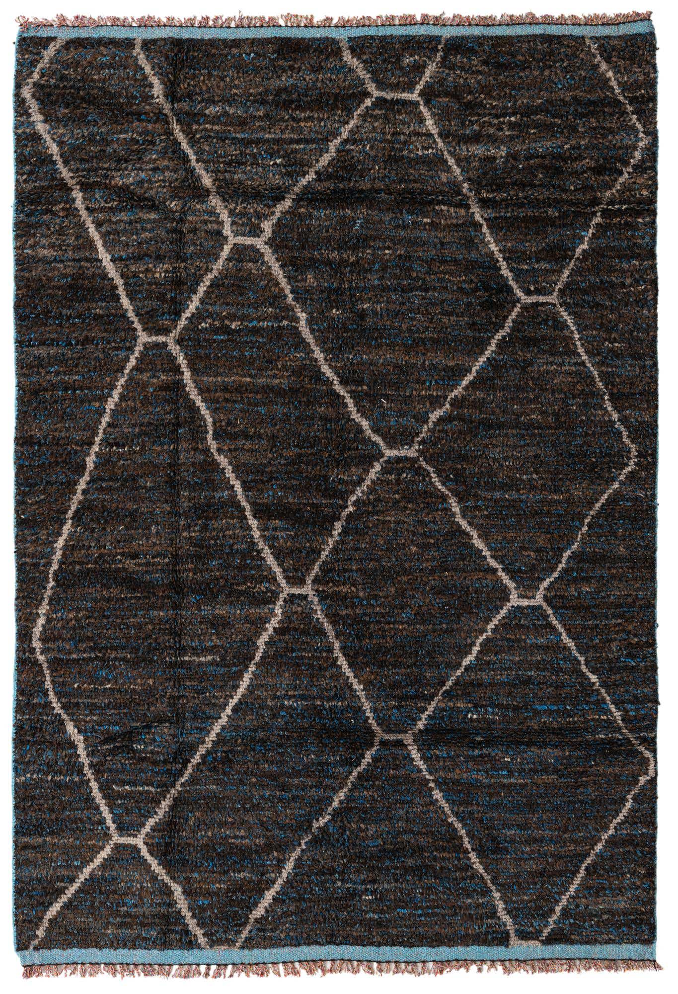 5' 1 x 7' 4 Hand Knotted Moroccan Wool Rug
