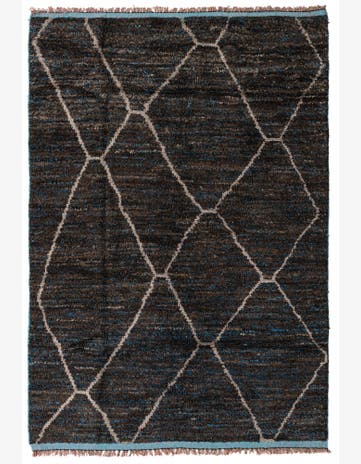 5' 1 x 7' 4 Hand Knotted Moroccan Wool Rug