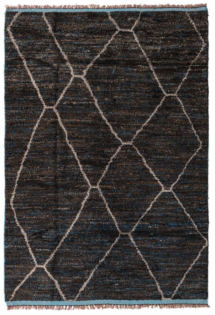 5' 1 x 7' 4 Hand Knotted Moroccan Wool Rug