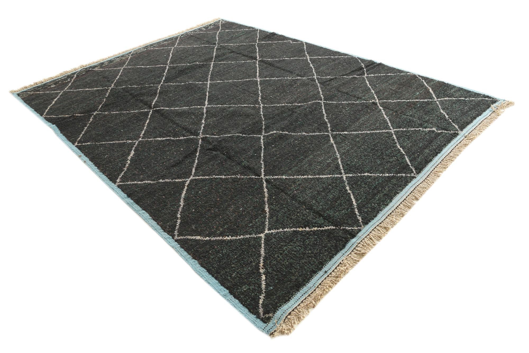 8' 3 x 10' 8 Hand Knotted Moroccan Wool Rug