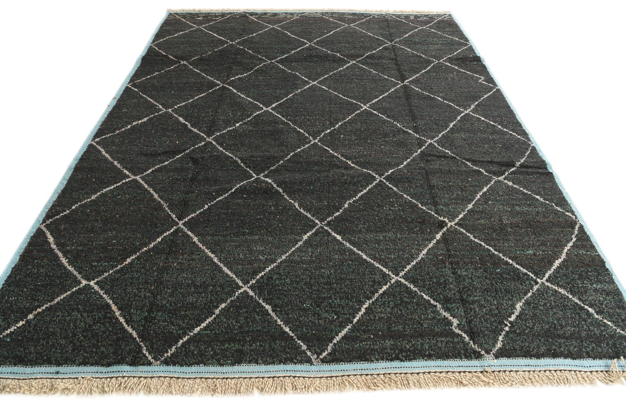 8' 3 x 10' 8 Hand Knotted Moroccan Wool Rug