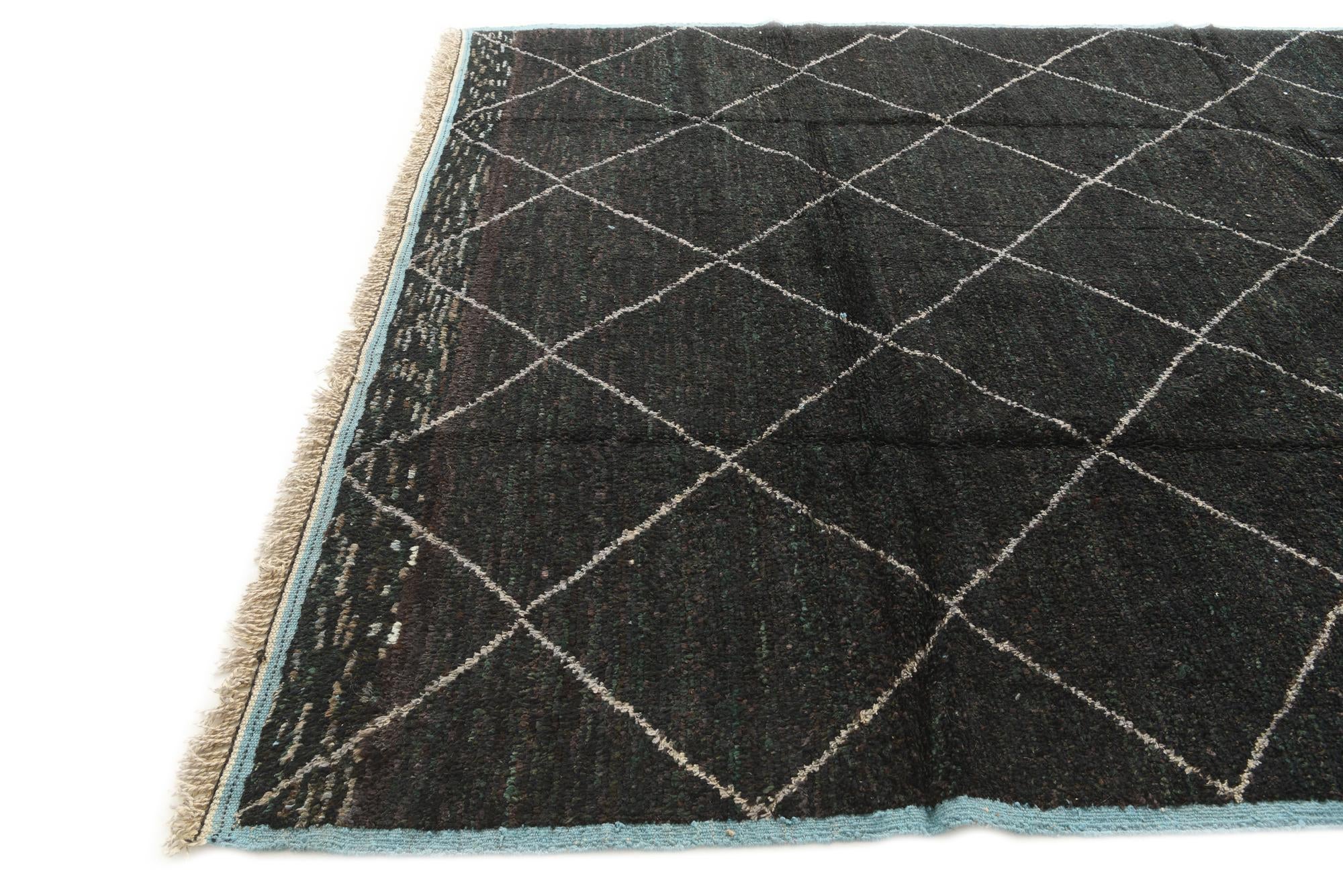 8' 3 x 10' 8 Hand Knotted Moroccan Wool Rug