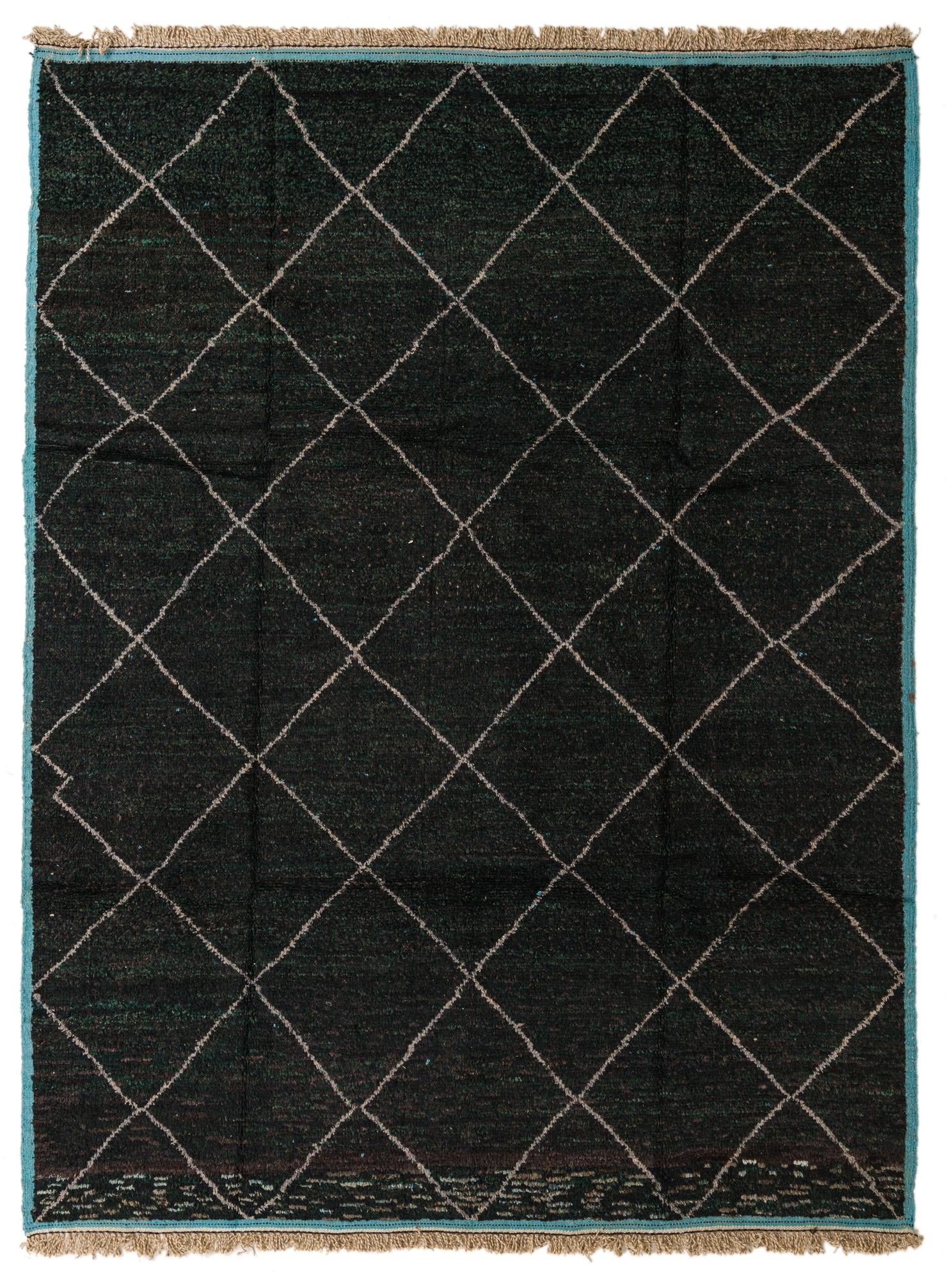 8' 3 x 10' 8 Hand Knotted Moroccan Wool Rug