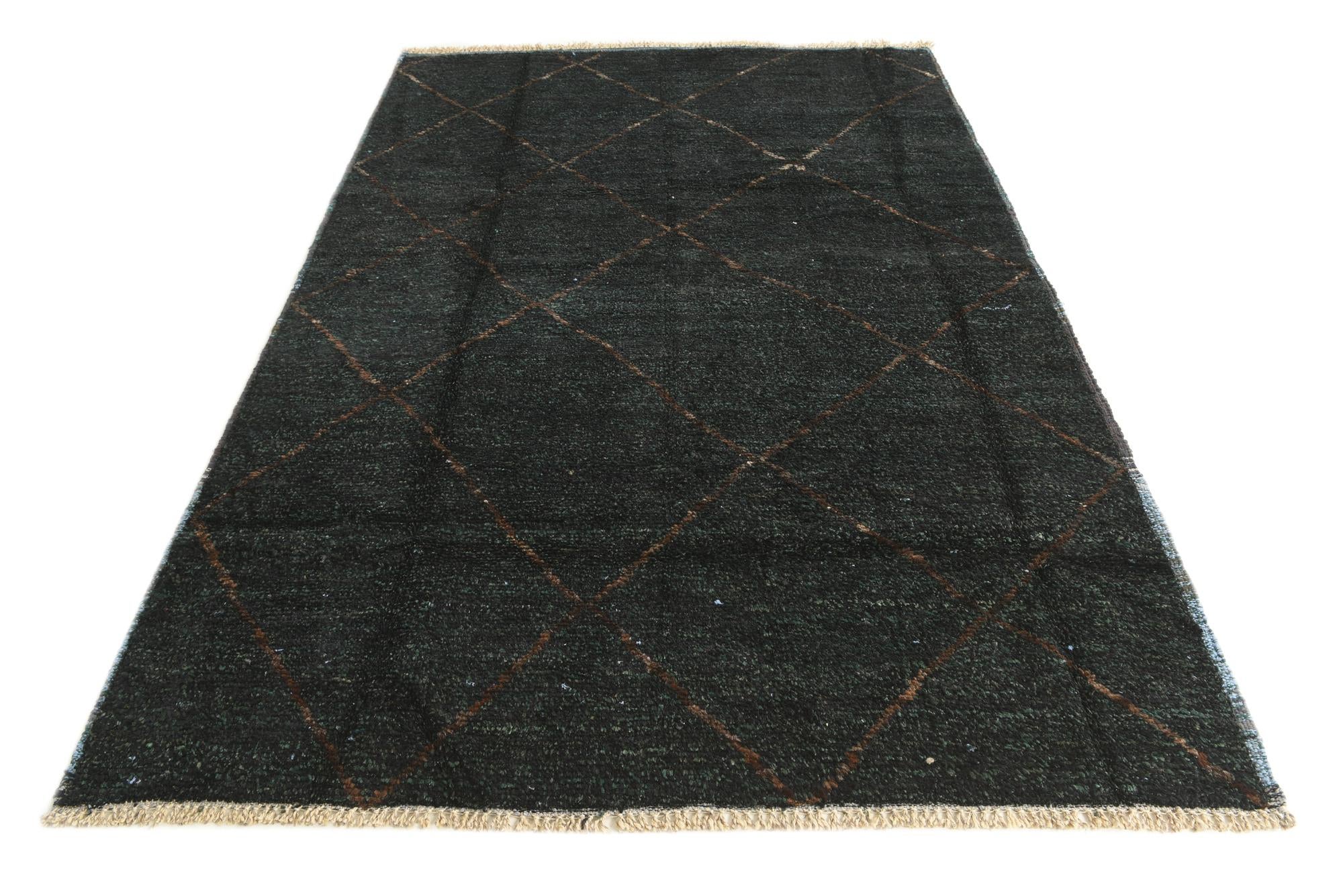6' 3 x 9' Hand Knotted Moroccan Wool Rug