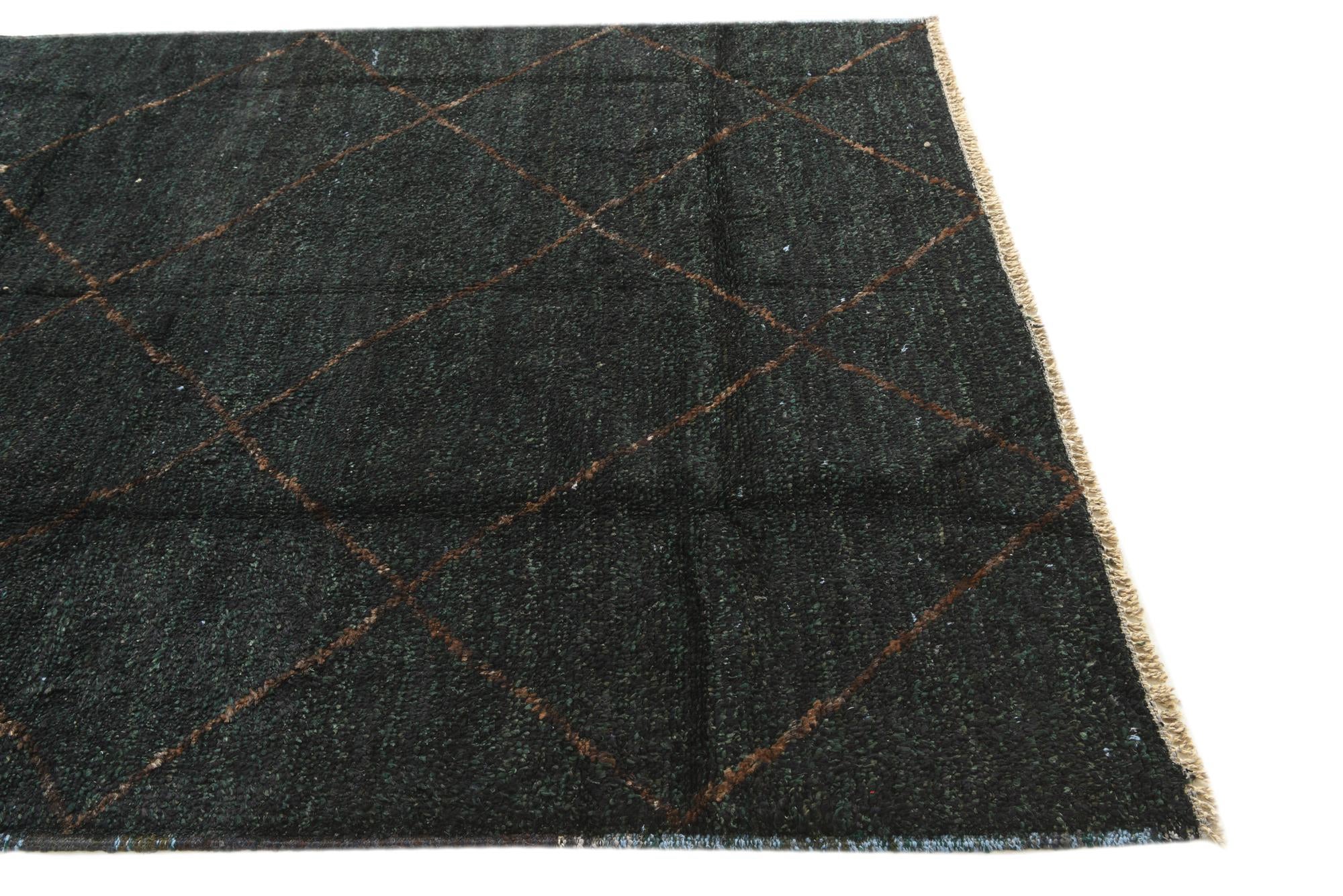 6' 3 x 9' Hand Knotted Moroccan Wool Rug