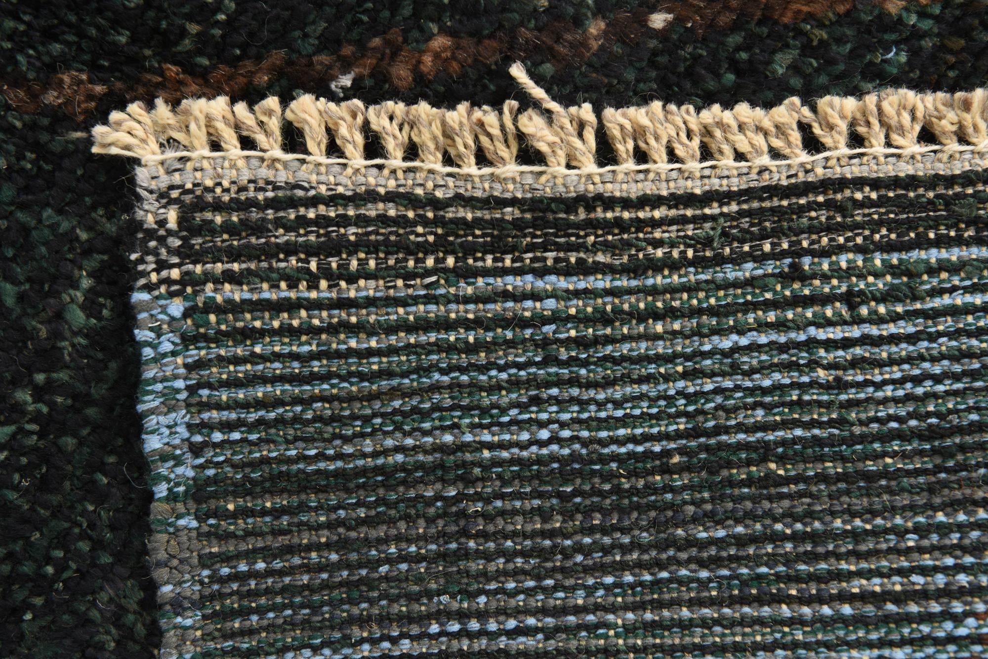 6' 3 x 9' Hand Knotted Moroccan Wool Rug