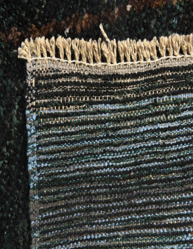 Detail image of 6' 3 x 9'  Hand Knotted Moroccan Wool Rug