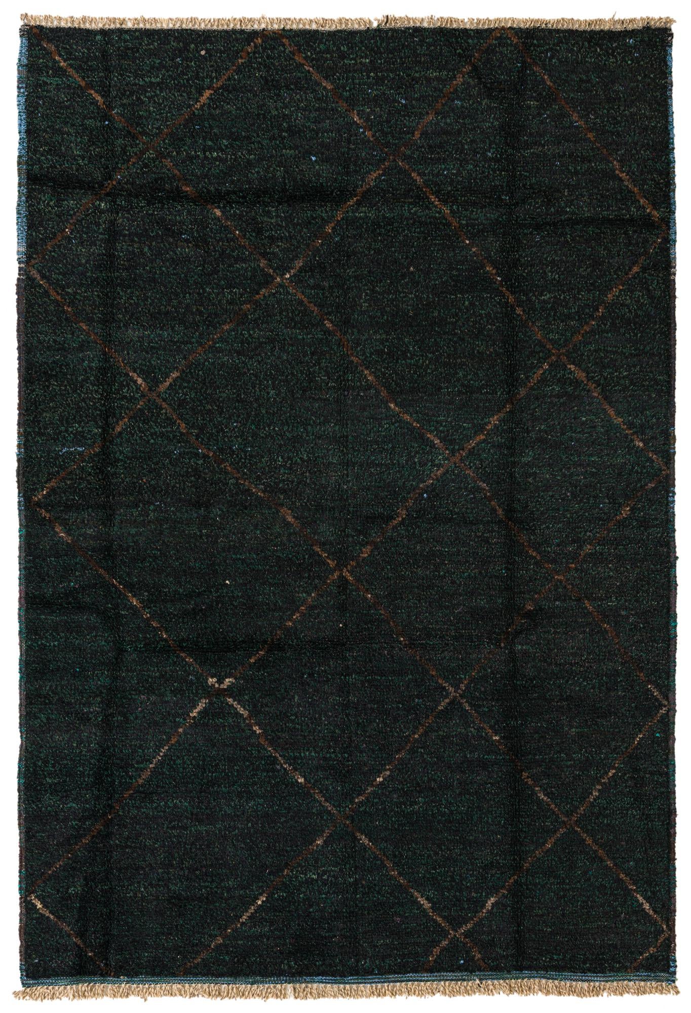 6' 3 x 9' Hand Knotted Moroccan Wool Rug