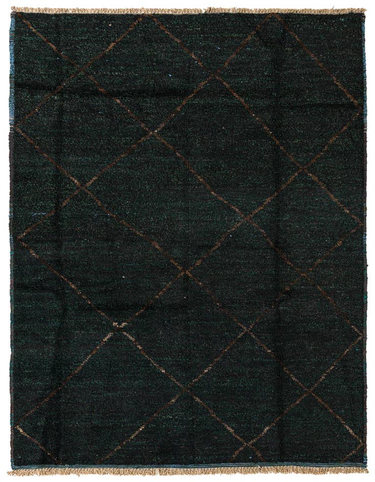 Detail image of 6' 3 x 9' Hand Knotted Moroccan Wool Rug