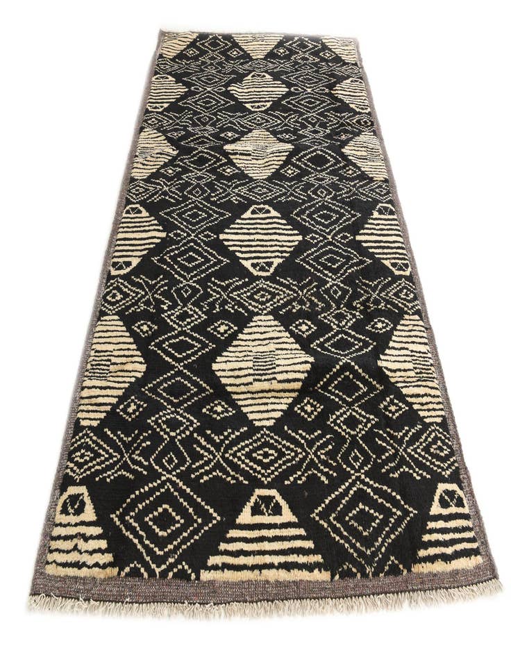 Detail image of 6' 2 x 9' 3 Hand Knotted Moroccan Wool Rug