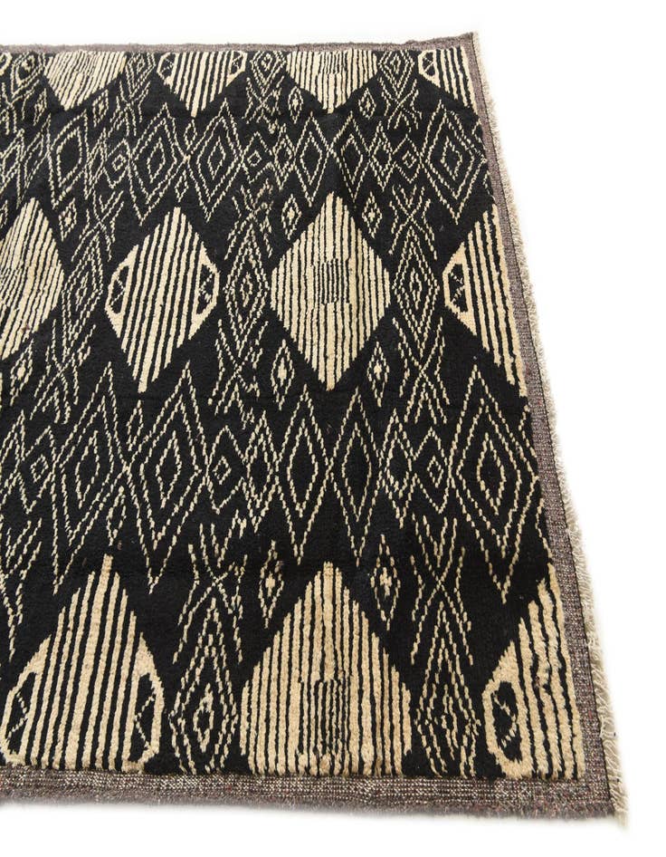 Detail image of 6' 2 x 9' 3 Hand Knotted Moroccan Wool Rug