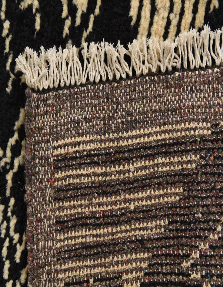 Detail image of 6' 2 x 9' 3 Hand Knotted Moroccan Wool Rug