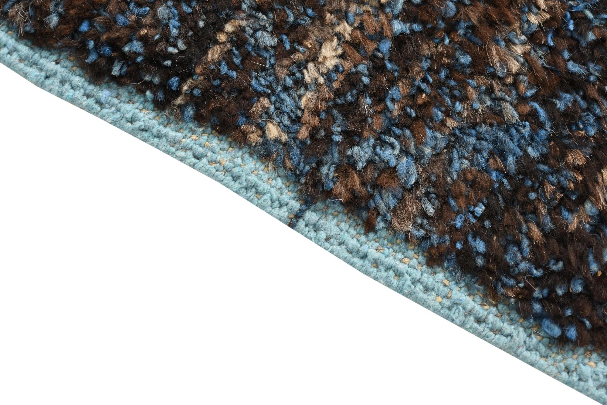 8' 1 x 10' 5 Hand Knotted Moroccan Wool Rug