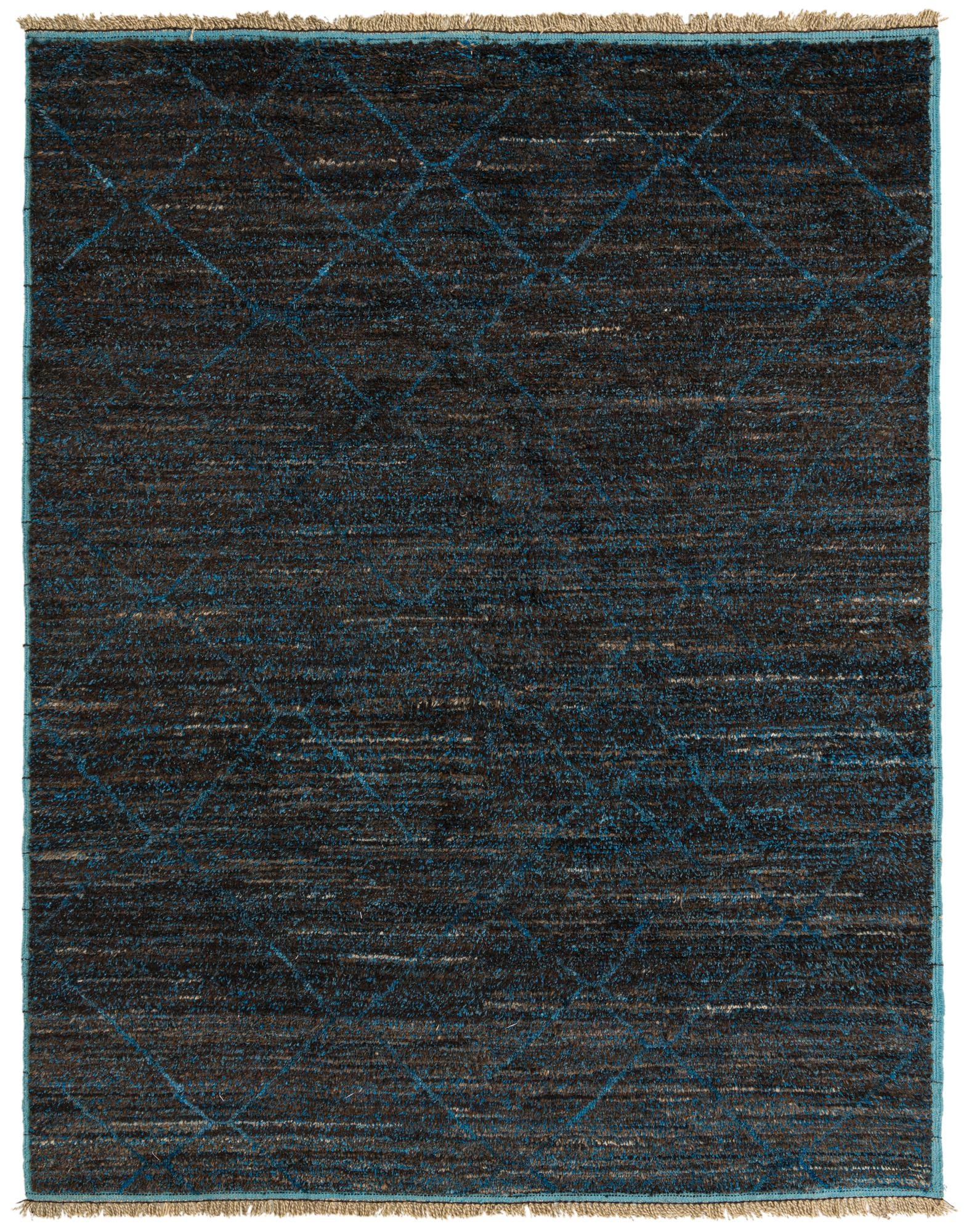 8' 1 x 10' 5 Hand Knotted Moroccan Wool Rug