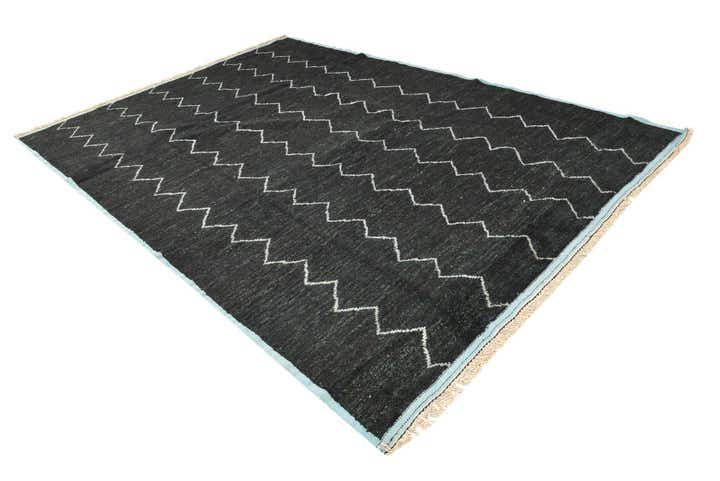 9' x 12' 9 Hand Knotted Moroccan Wool Rug