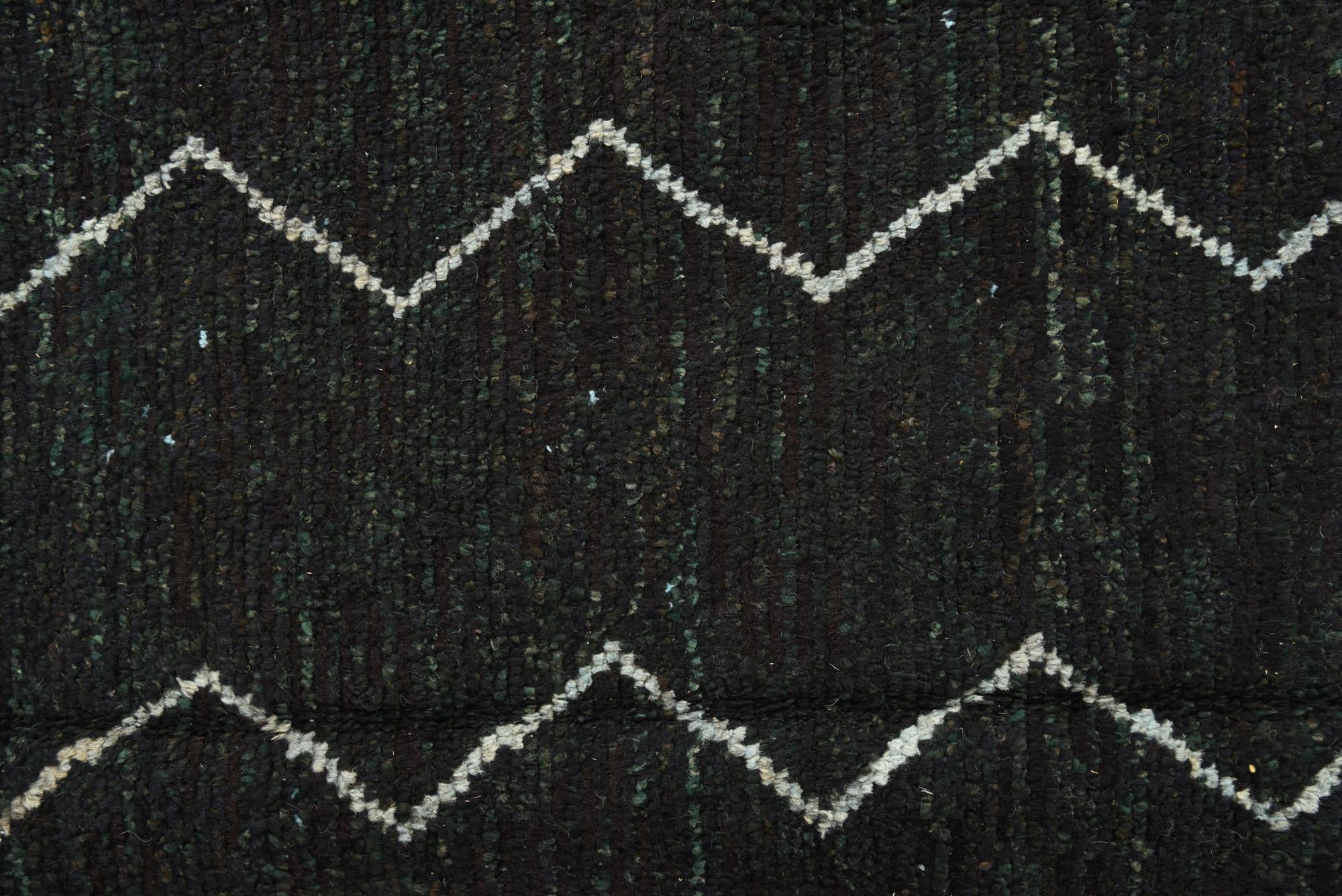 9' x 12' 9 Hand Knotted Moroccan Wool Rug