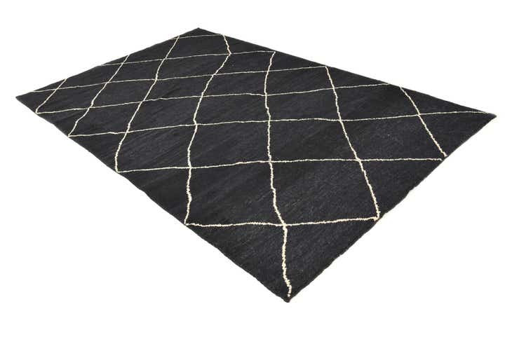 6' 5 x 10' Hand Knotted Moroccan Wool Rug