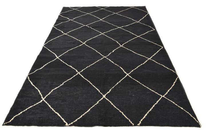 6' 5 x 10' Hand Knotted Moroccan Wool Rug