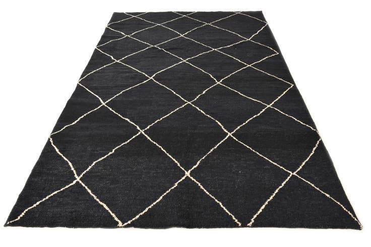 Detail image of 6' 5 x 10' Hand Knotted Moroccan Wool Rug