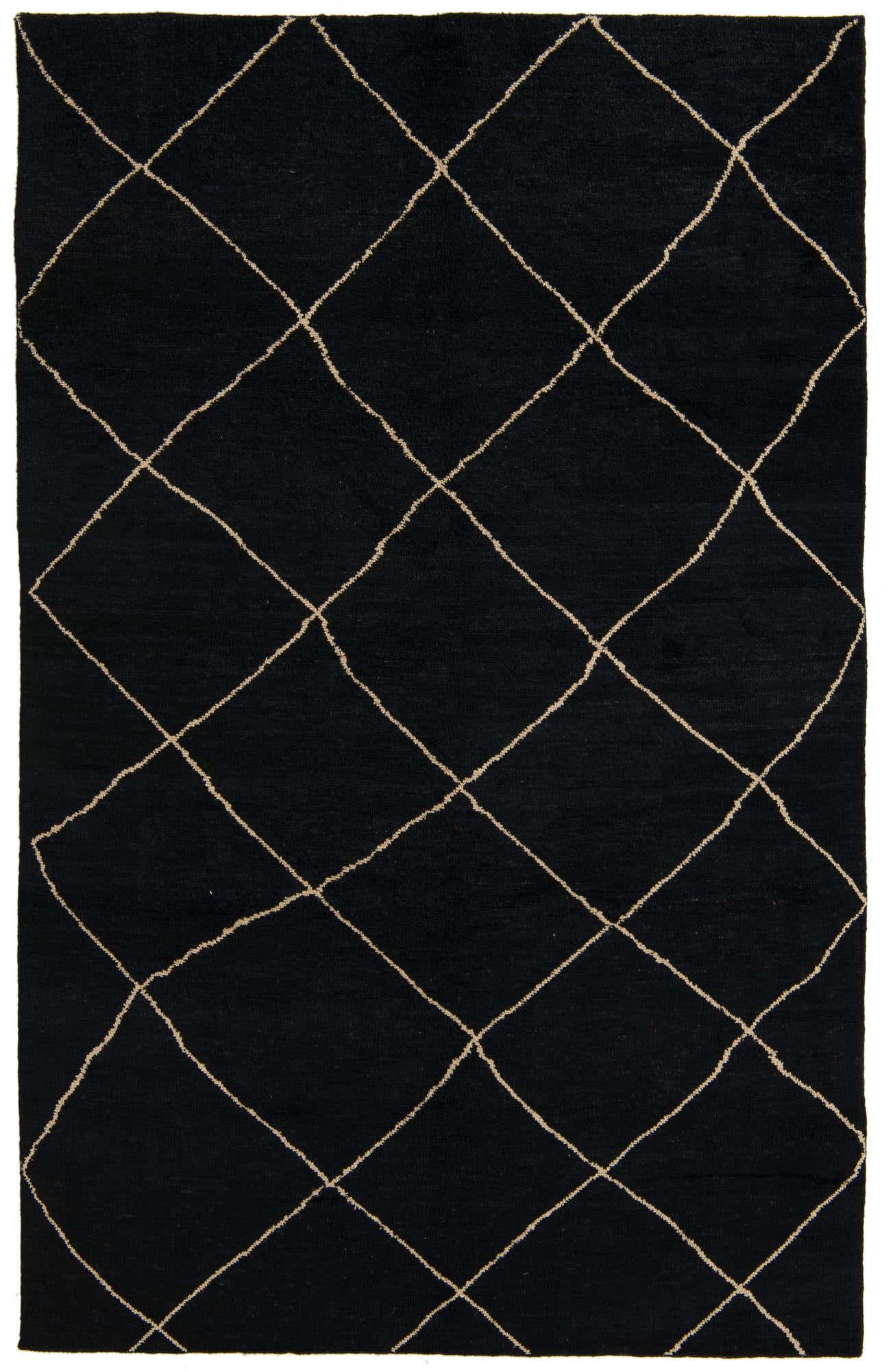 6' 5 x 10' Hand Knotted Moroccan Wool Rug