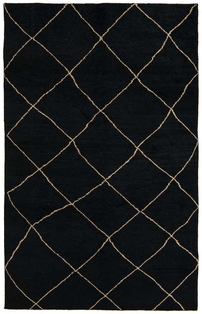 6' 5 x 10' Hand Knotted Moroccan Wool Rug