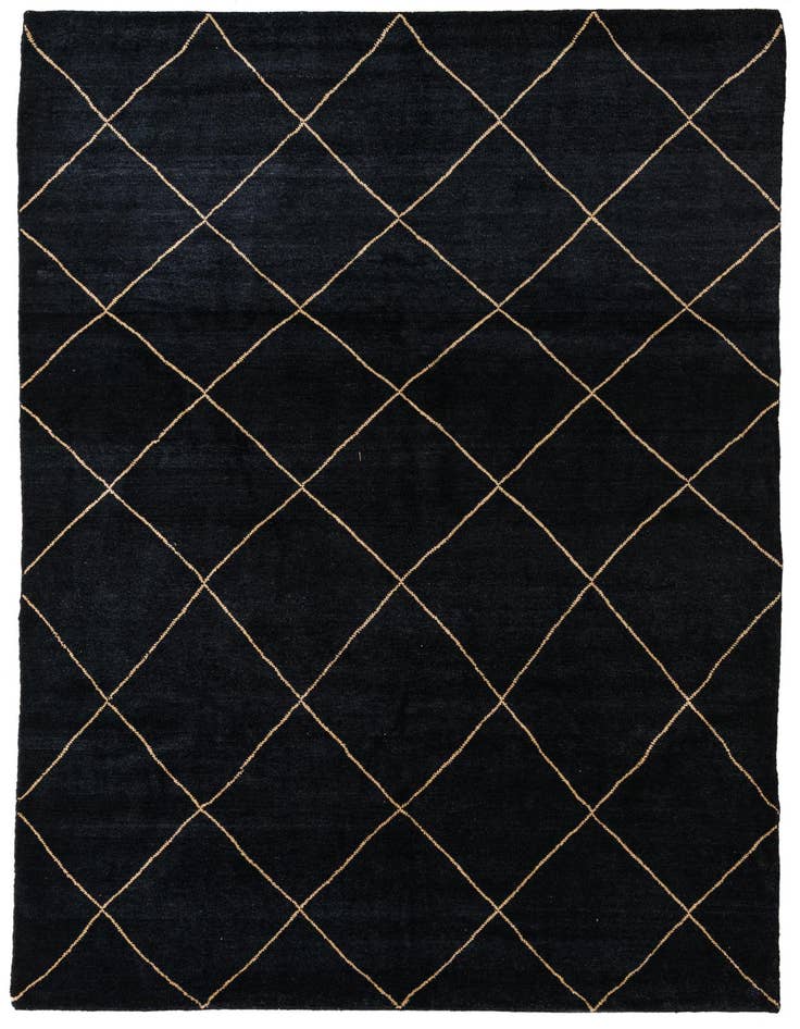 Detail image of 6' 7 x 10' 5 Hand Knotted Moroccan Wool Rug