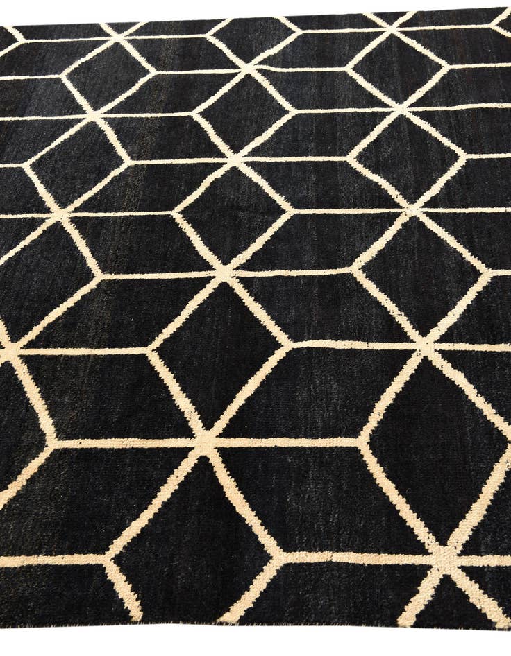 Detail image of 6' 5 x 9' 9 Hand Knotted Moroccan Wool Rug