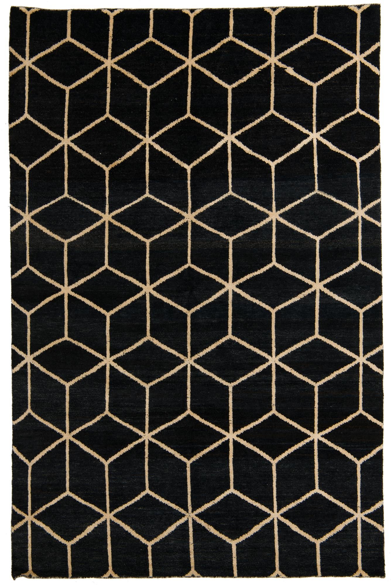 6' 5 x 9' 9 Hand Knotted Moroccan Wool Rug