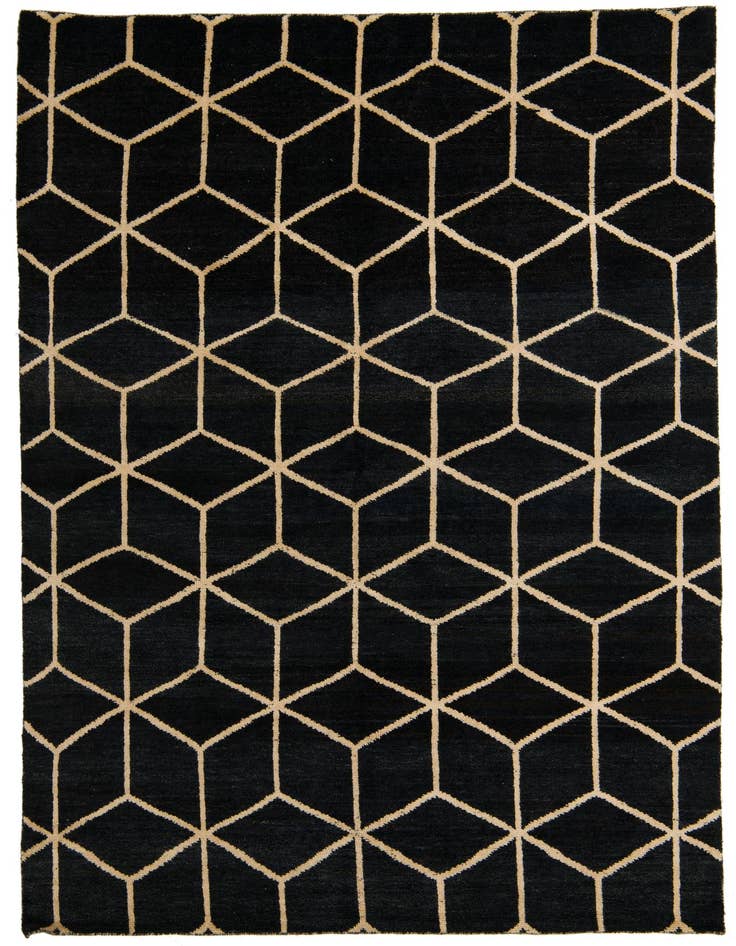 Detail image of 6' 5 x 9' 9 Hand Knotted Moroccan Wool Rug