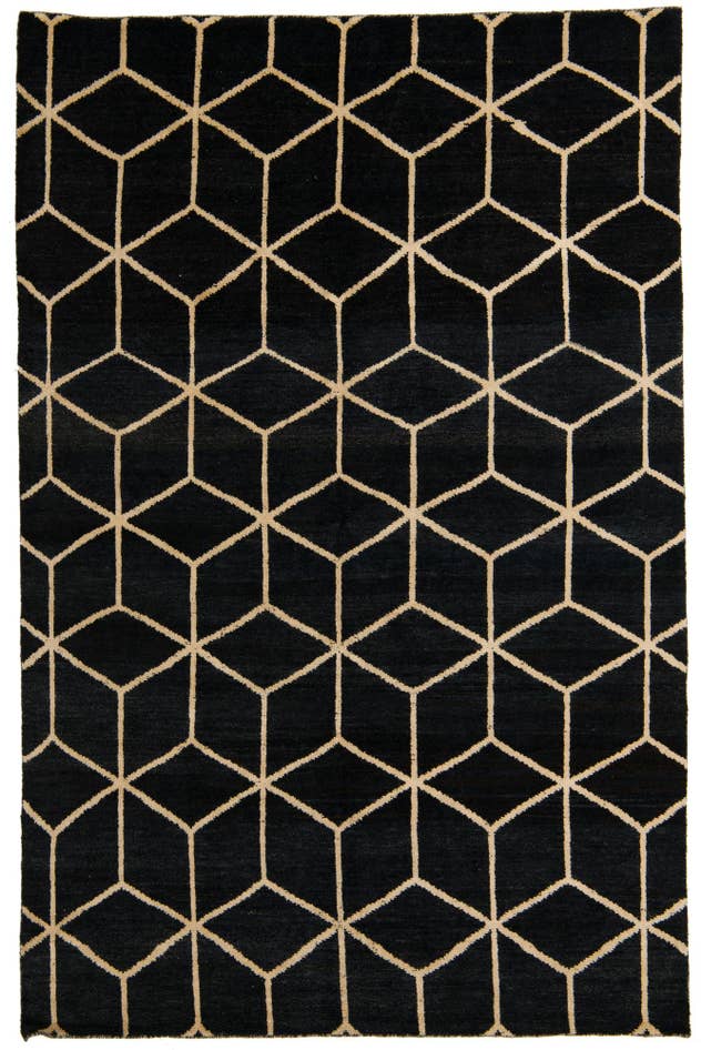 Detail image of 6' 5 x 9' 9 Hand Knotted Moroccan Wool Rug