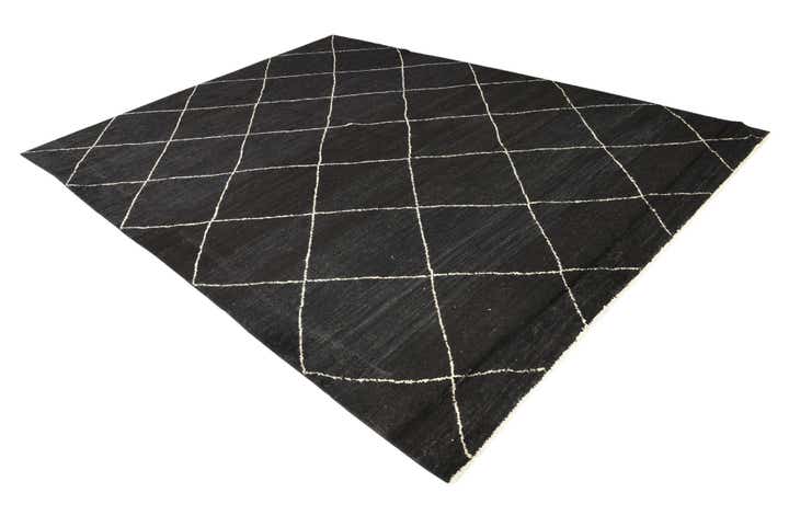 9' x 11' 10 Hand Knotted Moroccan Wool Rug