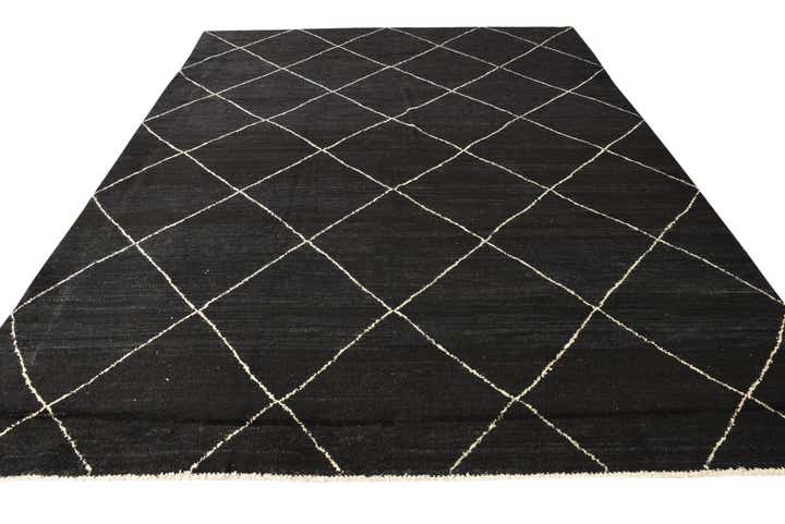 9' x 11' 10 Hand Knotted Moroccan Wool Rug