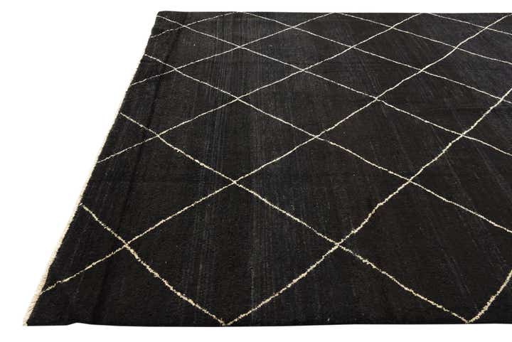 9' x 11' 10 Hand Knotted Moroccan Wool Rug