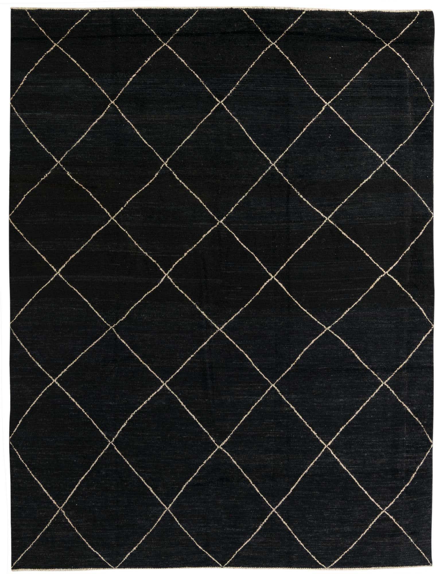 9' x 11' 10 Hand Knotted Moroccan Wool Rug