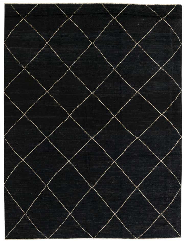 9' x 11' 10 Hand Knotted Moroccan Wool Rug