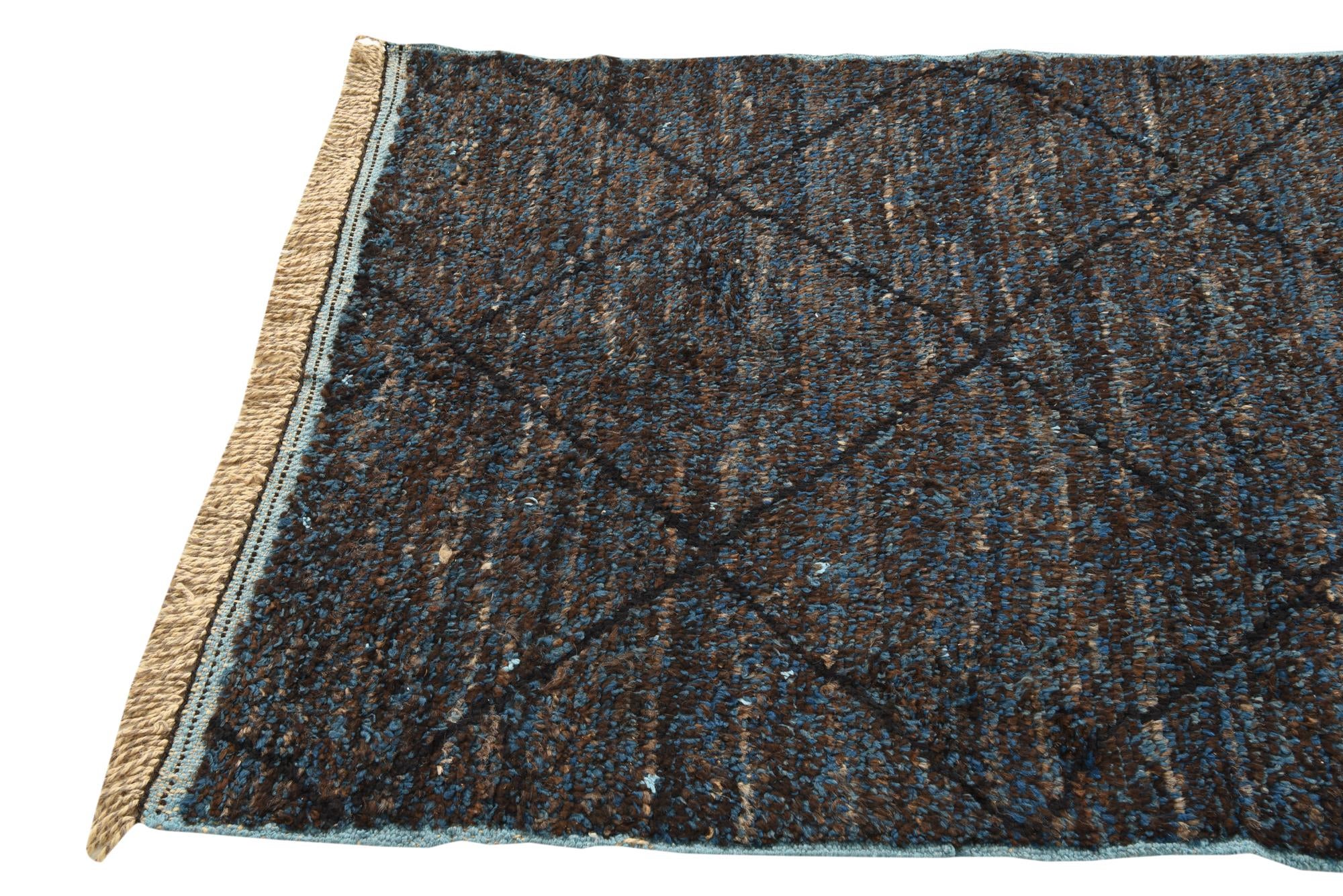 4' 3 x 6' 5 Hand Knotted Moroccan Wool Rug