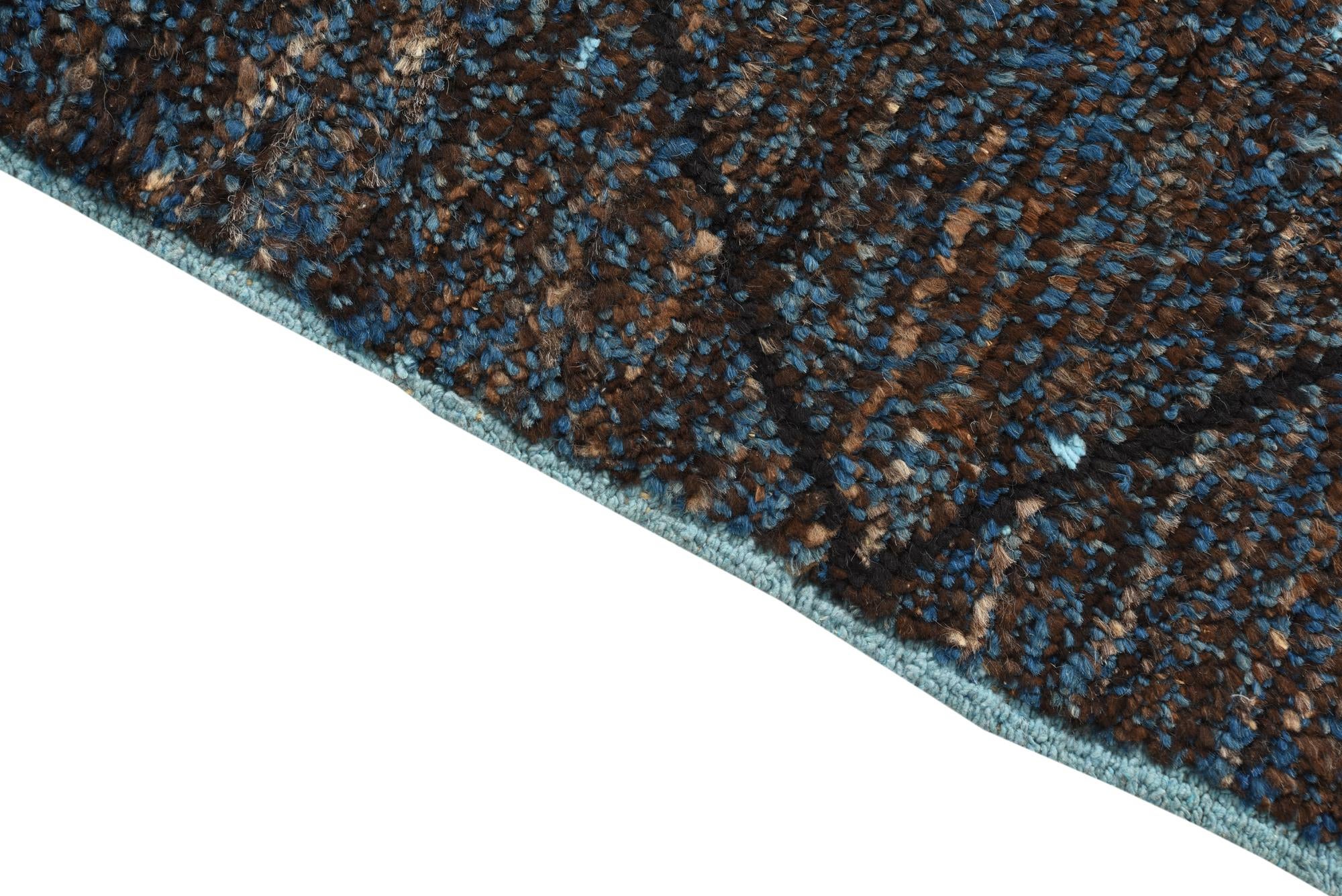 4' 3 x 6' 5 Hand Knotted Moroccan Wool Rug