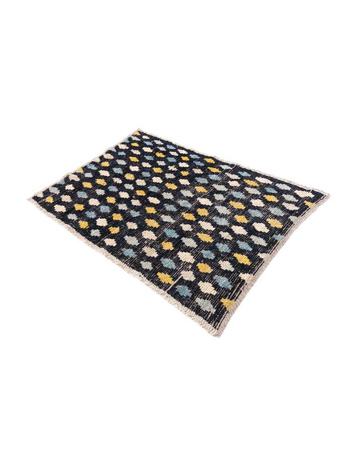 3' 4 x 4' 10 Hand Knotted Moroccan Wool Rug