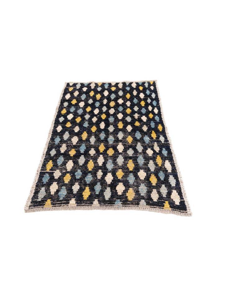 Detail image of 3' 4 x 4' 10 Hand Knotted Moroccan Wool Rug