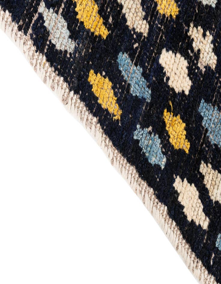 Detail image of 3' 4 x 4' 10  Hand Knotted Moroccan Wool Rug