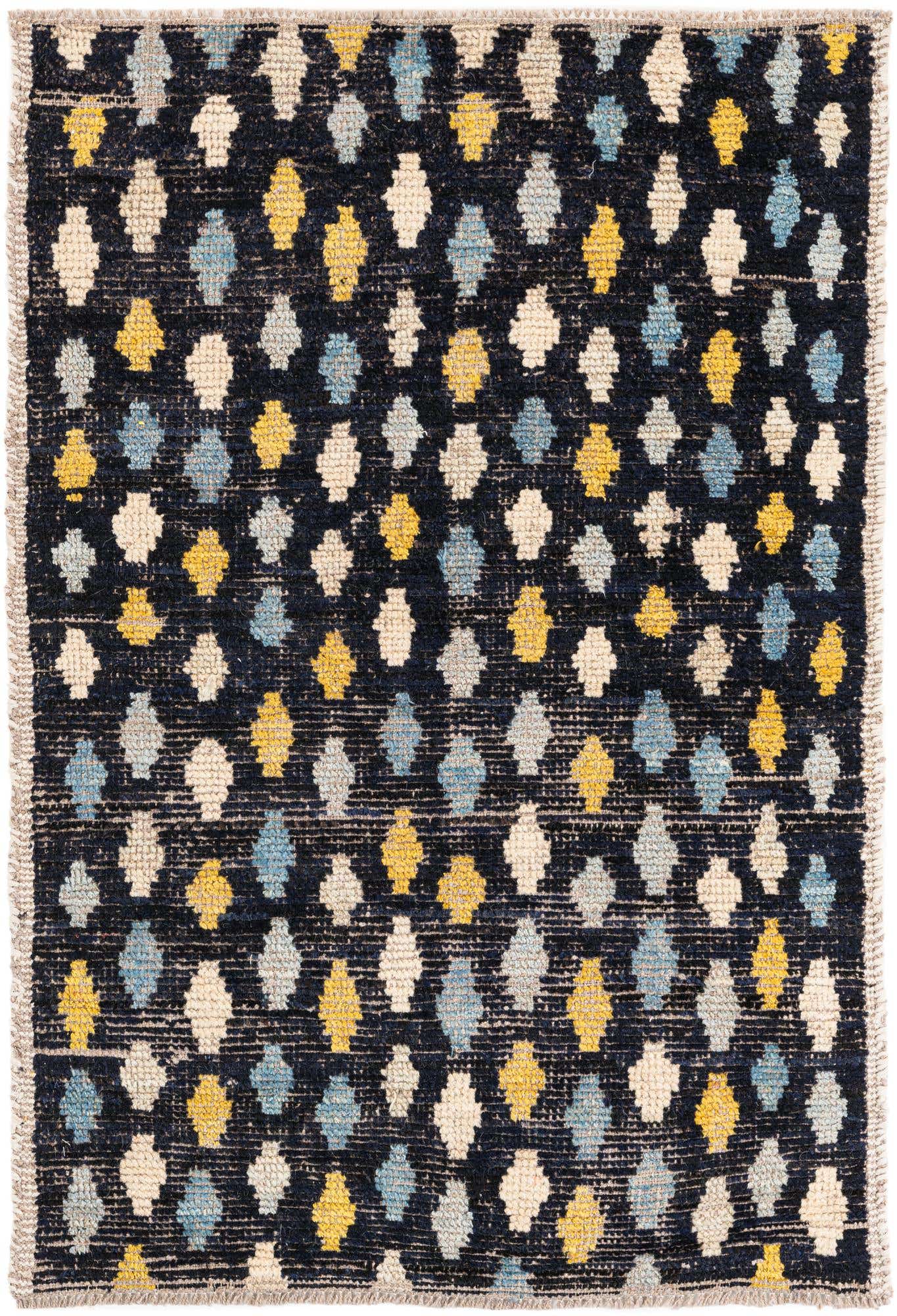 3' 4 x 4' 10 Hand Knotted Moroccan Wool Rug