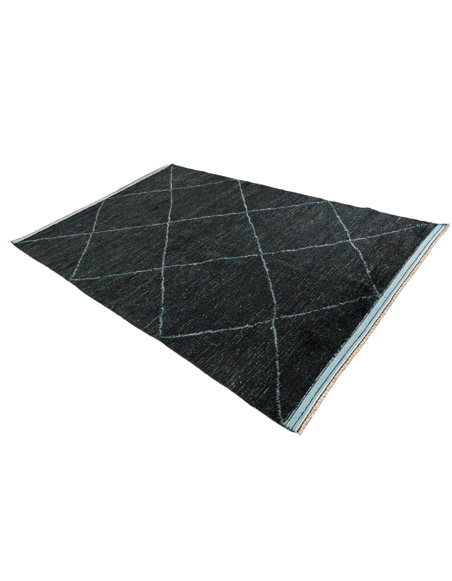 6' 2 x 9' 5 Hand Knotted Moroccan Wool Rug