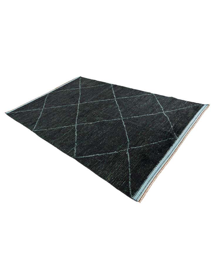 6' 2 x 9' 5 Hand Knotted Moroccan Wool Rug