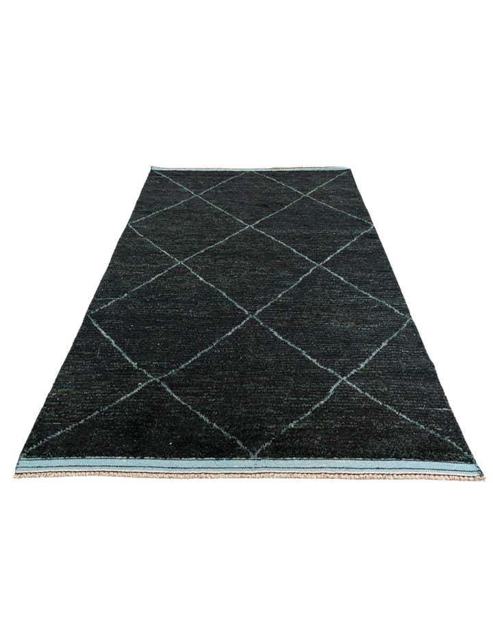 6' 2 x 9' 5 Hand Knotted Moroccan Wool Rug