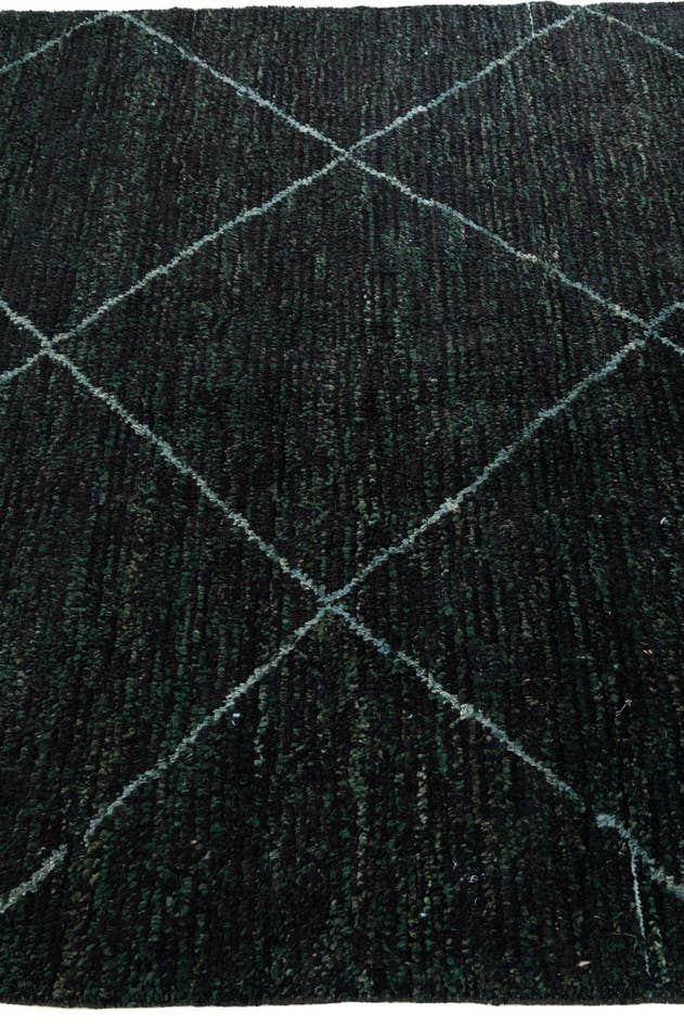 Detail image of 6' 2 x 9' 5 Hand Knotted Moroccan Wool Rug