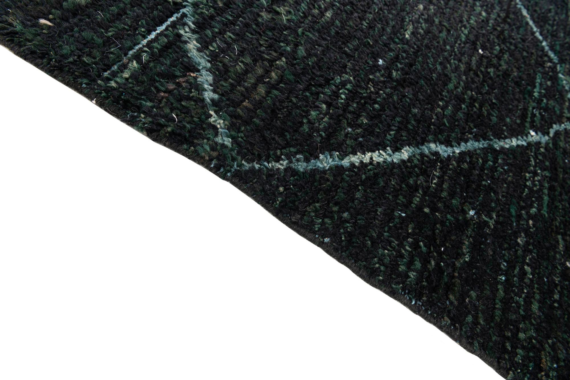 6' 2 x 9' 5 Hand Knotted Moroccan Wool Rug