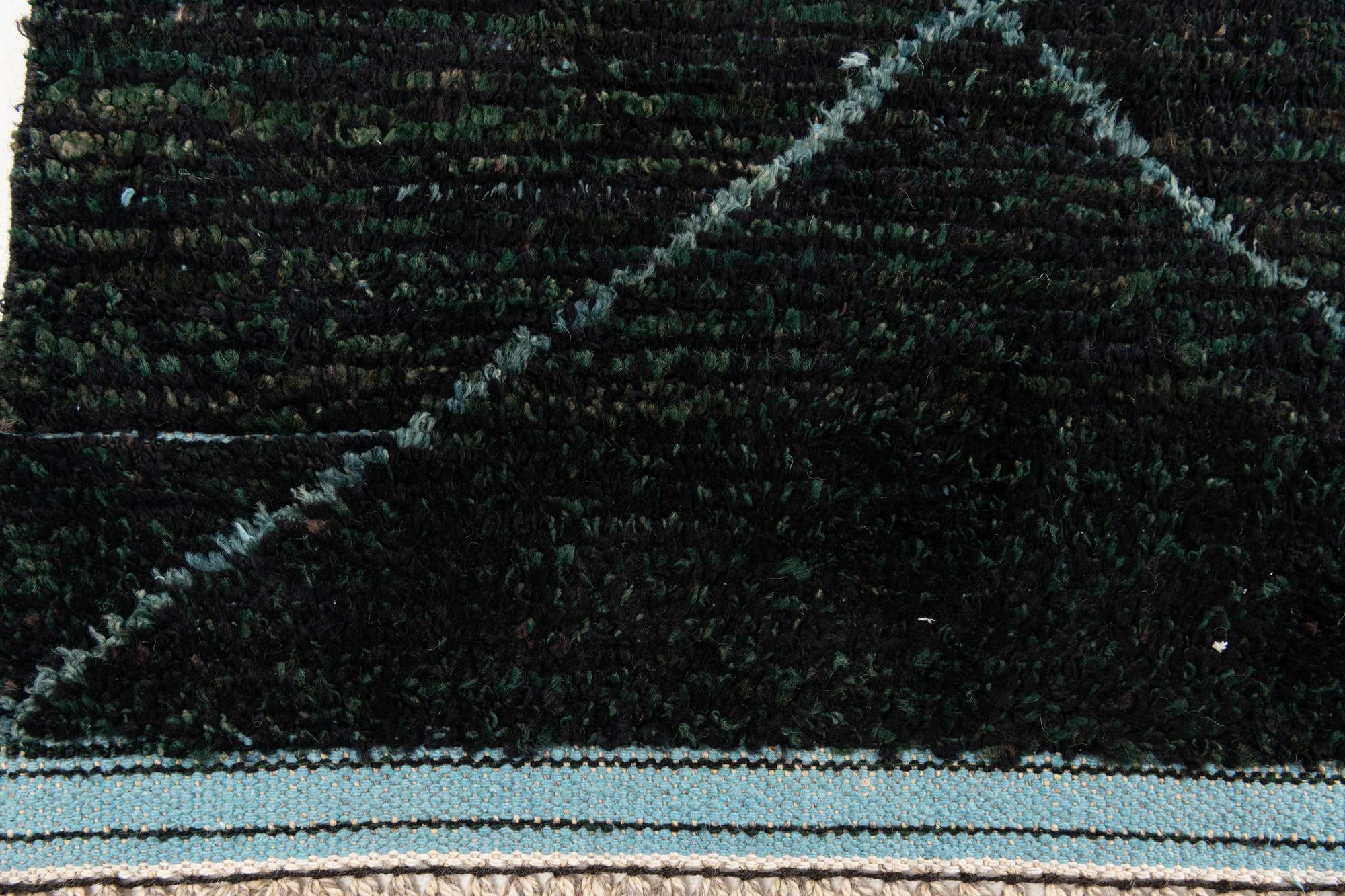 6' 2 x 9' 5 Hand Knotted Moroccan Wool Rug