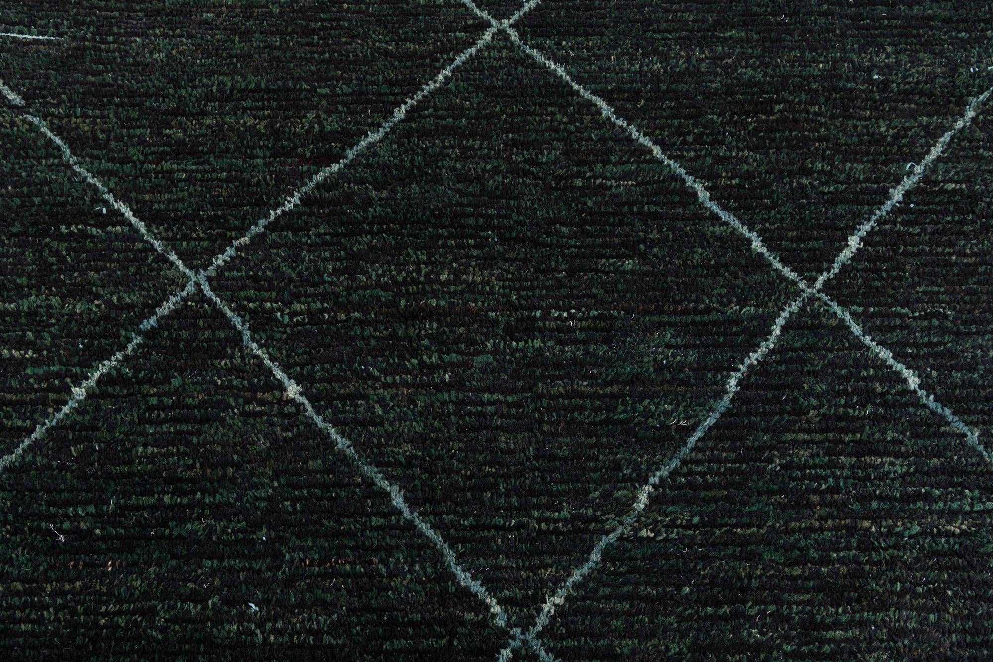 6' 2 x 9' 5 Hand Knotted Moroccan Wool Rug