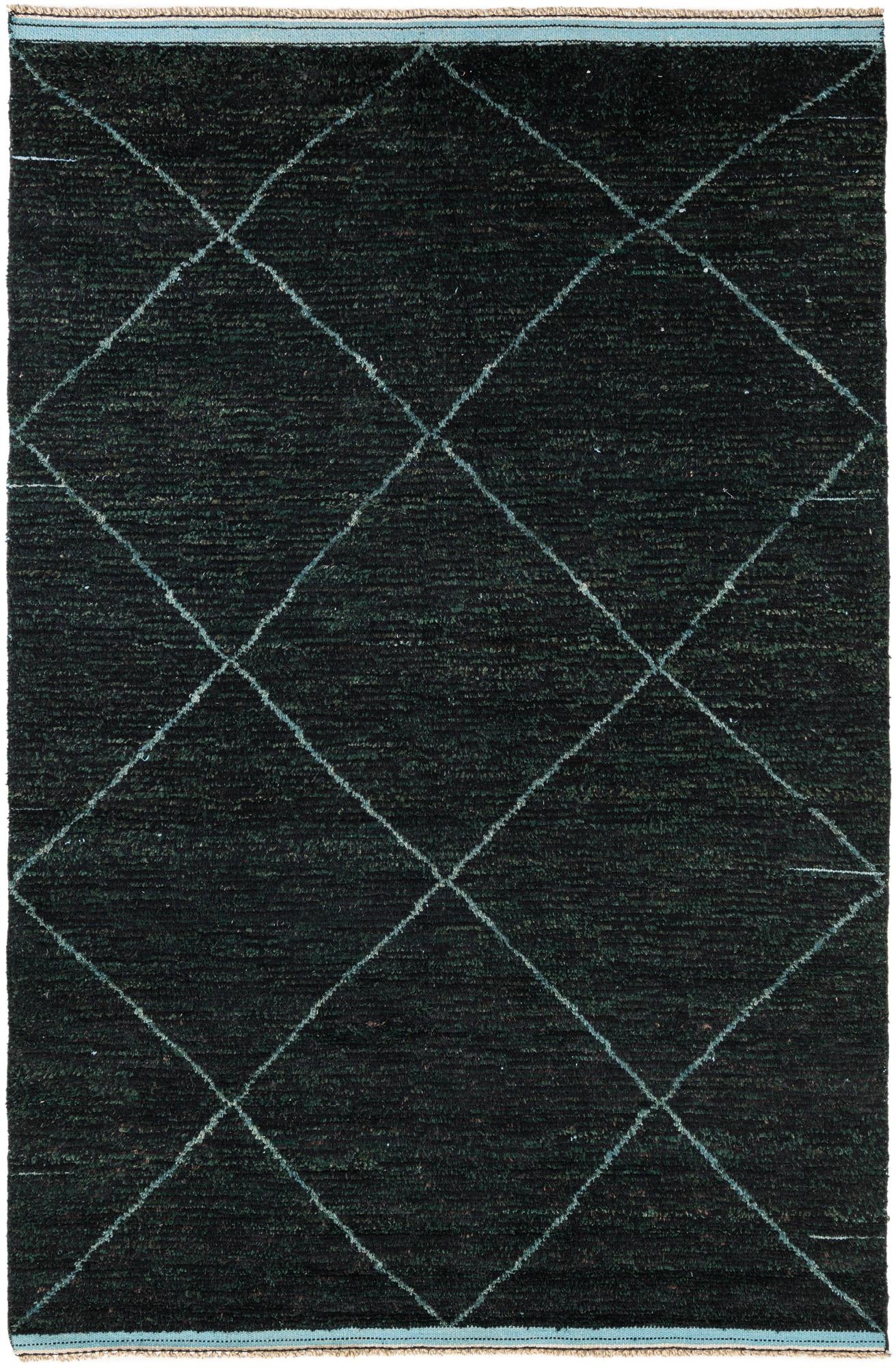 6' 2 x 9' 5 Hand Knotted Moroccan Wool Rug